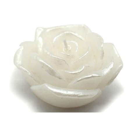 ZEST CANDLE Zest Candle CFZ-067 3 in. White Rose Floating Candles -12pc-Box CFZ-067